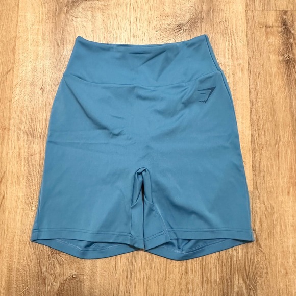 GYMSHARK | Reps Power Tight Shorts, Coastal Blue - Picture 3 of 8